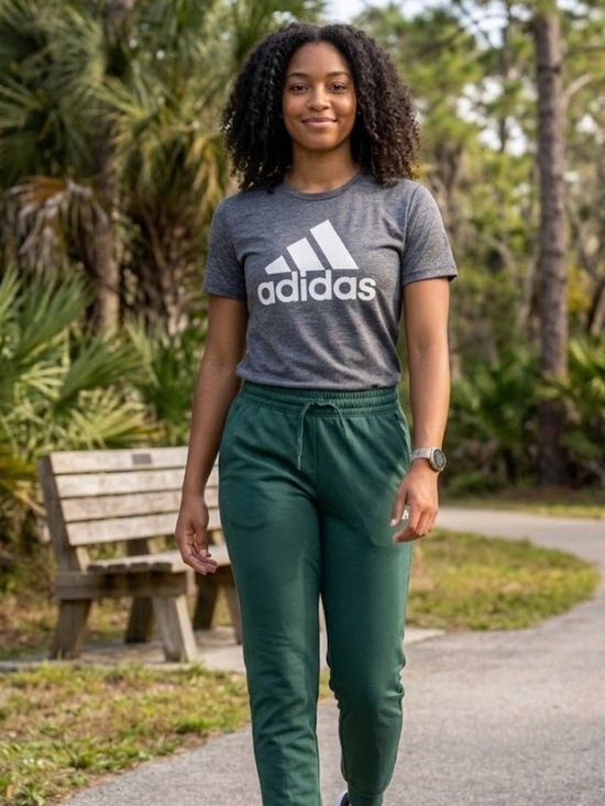 adidas Tops - adidas Dark Gray Logo T-Shirt White Graphic Tee - Women's Size Medium
